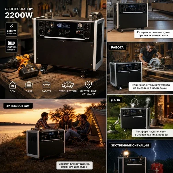 Портативная электростанция YONGMIN XT-60 2200W — фото 4