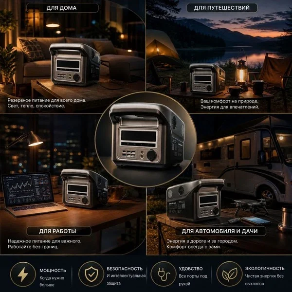 Портативная электростанция LANX LC-2782 1200W — фото 4