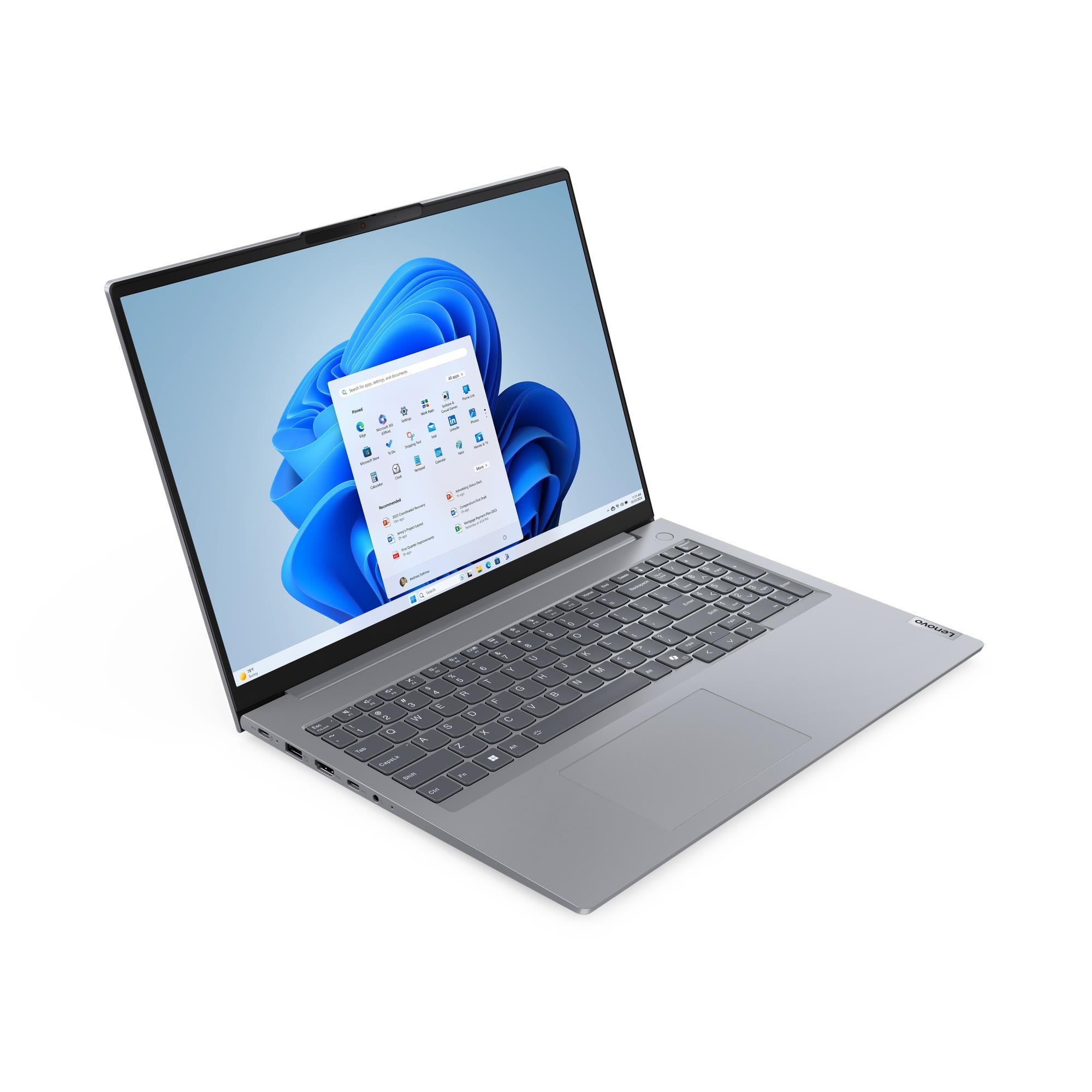 Ноутбук LENOVO ThinkBook 16 G7 ARP (21MW00AXSA) 16" IPS WUXGA AMD Ryzen 5 7535HS/32Gb/512Gb SSD/VGA int/noOS/grey — фото 2