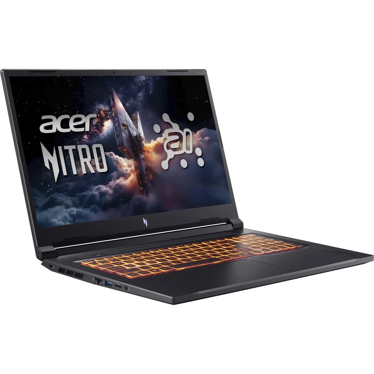Ноутбук Acer Nitro V 17 AI ANV17-41-R0DP (NH.QYVCD.008) Ryzen 5 240 16Gb SSD1Tb NVIDIA GeForce RTX 5060 8Gb 17.3" IPS FHD (1920x1080) без ОС black WiFi — фото 2