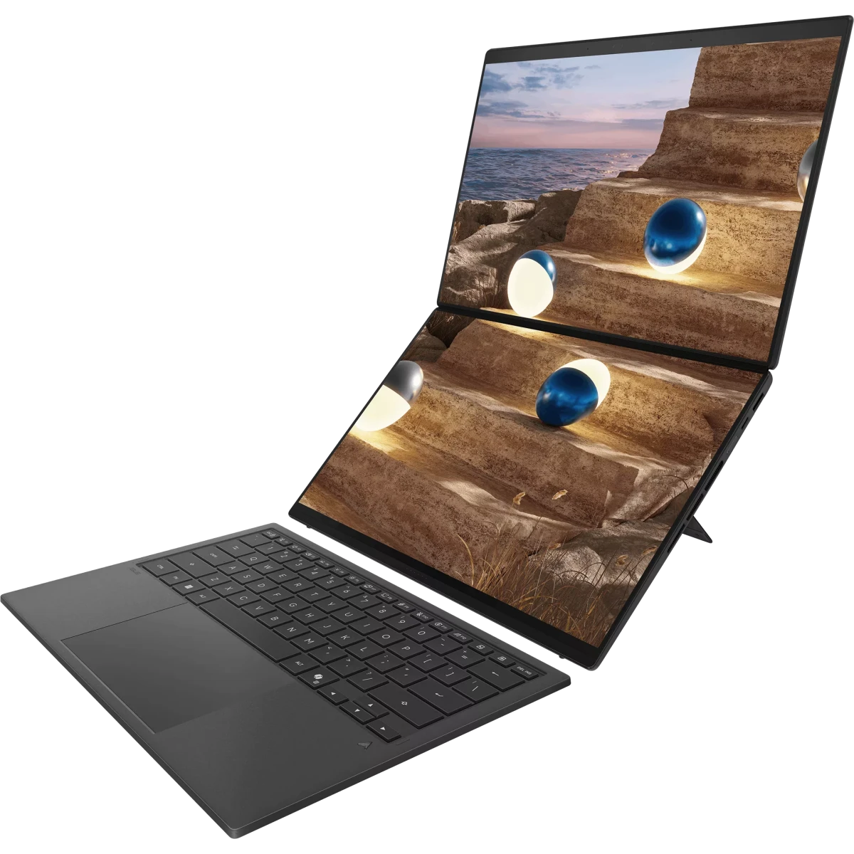 Ноутбук Asus ZenBook Duo UX8407AA-SN537X (90NB16V1-M00VT0-Win11P) Core Ultra X9 378H 32Gb SSD2Tb Intel Arc B390 14" OLED Touch 3K (2880x1800) dk.grey — фото 3