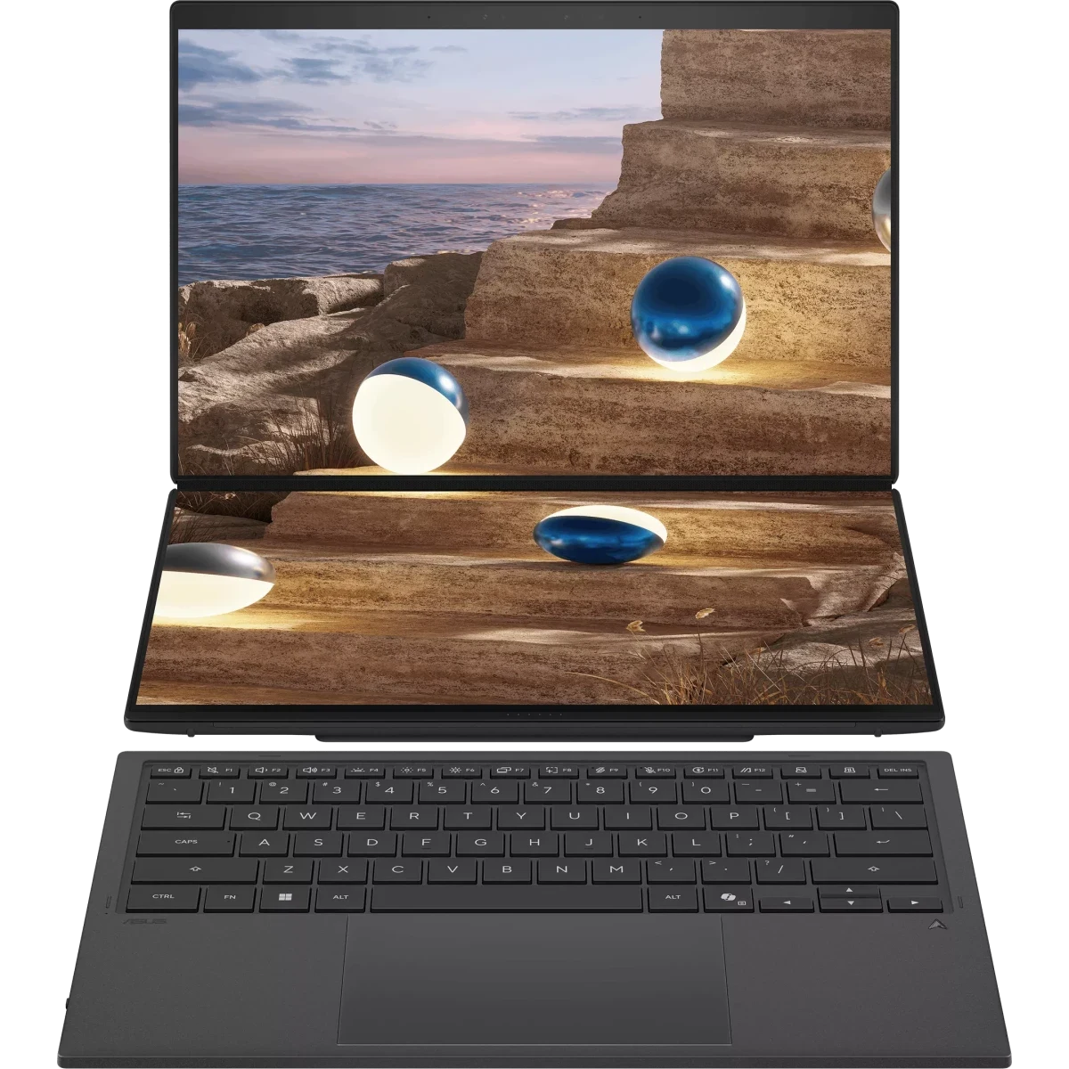 Ноутбук ASUS ZenBook Duo UX8407AA-SN426X (90NB16V1-M00P90) Intel Core Ultra X7 358H 1500MHz/14"/2880x1800/32GB/1024GB SSD/Intel Graphics/Wi-Fi