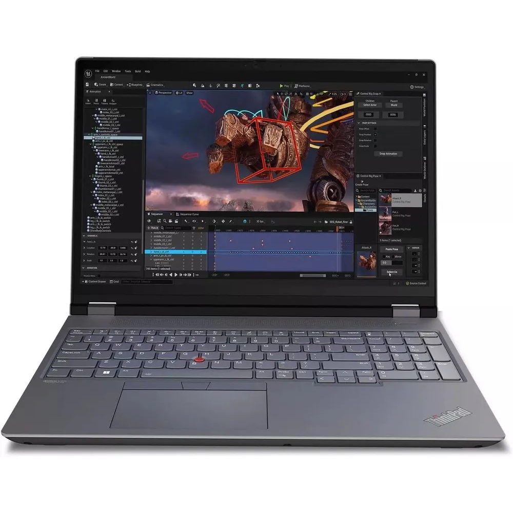 Ноутбук Lenovo ThinkPad P16 G2 (21FBA0R7CD) Intel Core i7-14700HX/16Gb/SSD512Gb/RTX2000 8Gb/16"/IPS/WUXGA/1920x1200/60Hz/Win11Pro/Storm Grey
