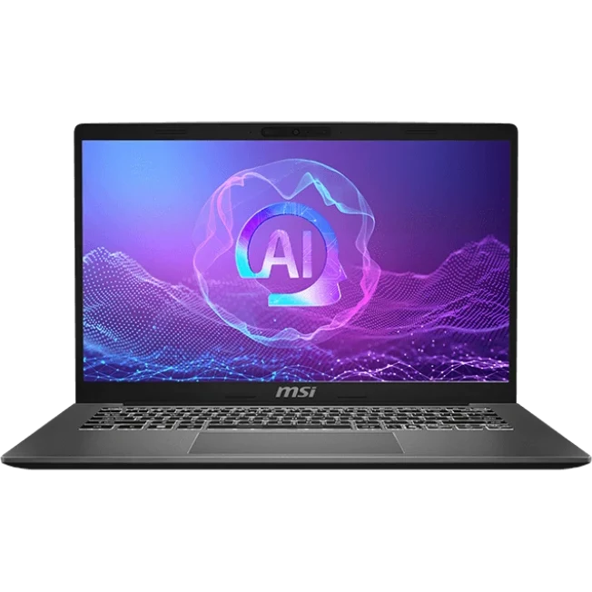 Ноутбук MSI Modern A14 AI+ F3HMG-041XRU (9S7-14SK21-041)AMD Ryzen AI 5 330/16Gb (2*8 D5)/SSD512Gb/UMA/14"/IPS/FHD/1920x1080/60Hz/NoOS/RJ-45/Grey/1.4kg