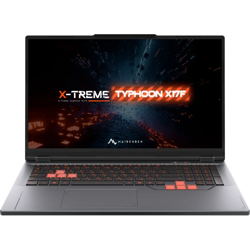 Ноутбук Maibenben X17F-R989560F34HG4E10-Win11H Ryzen 9 8940HX 16Gb SSD512Gb Nvidia GeForce RTX 5060 8Gb 17.3" IPS FHD (1920x1080)grey WiFi BT Cam 5200 — фото 1
