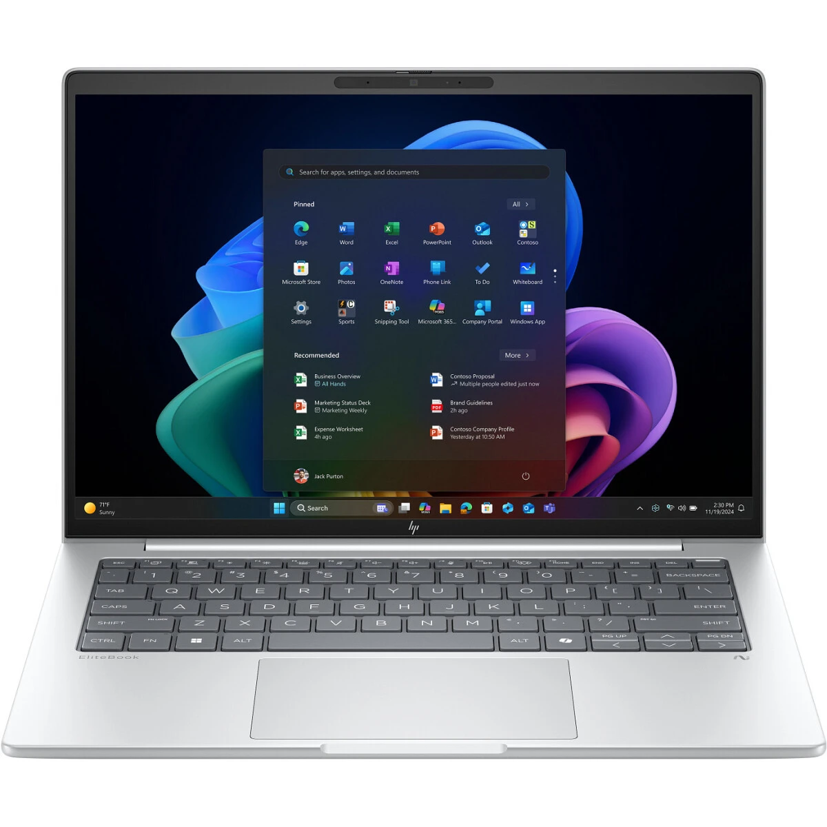 Ноутбук HP UMA Ultra 7 255U 8 14 inch (C15A6ET) G1i/14.0 WUXGA UWVA 300 WWAN 5MP IR ISP+60Hz bnt Panel/16GB (1x16GB) DDR5 5600 SODIMM/512GB PCIe — фото 1