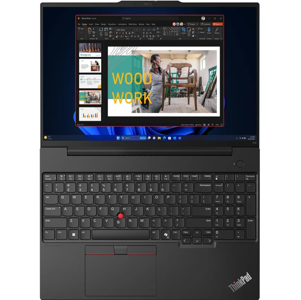 Ноутбук Lenovo ThinkPad E16 G2 (21M6S1F000/32G) 16", 2025, IPS, AMD Ryzen 7 7735U 2.7ГГц, 8 ядер, 32ГБ DDR5, 512ГБ SSD, AMD Radeon 680M, без ОС — фото 4