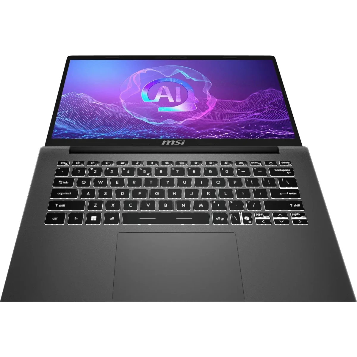 Ноутбук MSI Modern A14 AI+ F3HMG-041XRU (9S7-14SK21-041)AMD Ryzen AI 5 330/16Gb (2*8 D5)/SSD512Gb/UMA/14"/IPS/FHD/1920x1080/60Hz/NoOS/RJ-45/Grey/1.4kg — фото 2