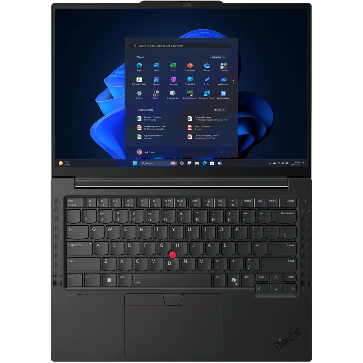 Ноутбук Lenovo ThinkPad E14 Gen 7 (21T9006FIG_32Win11P) Intel Core 7 240H 2500MHz/14"/1920x1200/32GB/512GB SSD/Intel Graphics/Wi-Fi/Bluetooth — фото 4