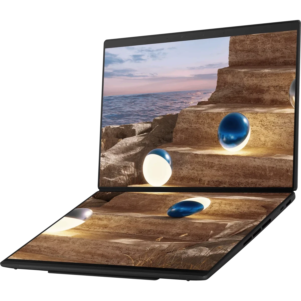 Ноутбук Asus ZenBook Duo UX8407AA-SN279X (90NB16V1-M00F80-Win11Pro) Core Ultra 9 386H 32Gb SSD1Tb Intel Arc 14" OLED Touch 3K (2880x1800) dk.grey — фото 5