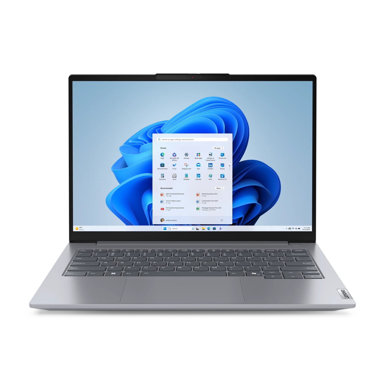 Ноутбук LENOVO ThinkBook 14 G7 ARP (21MV00DJSA) 14" IPS WUXGA AMD Ryzen 5 7535HS/32Gb/512Gb SSD/VGA int/noOS/grey