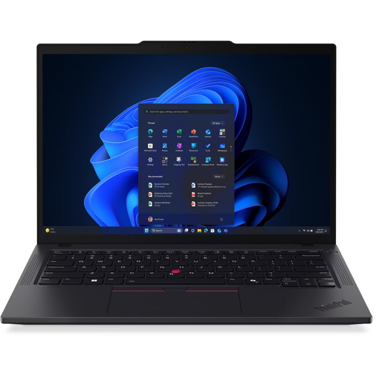 Ноутбук ThinkPad T14 Gen 6 (21QG0045US) 14" WUXGA (1920x1200) IPS 400N, Ultra 7 258V, 32GB LPDDR5x-8533, 512GB SSD M.2, Arc 140V, WiFi7, BT, TPM2, FPR