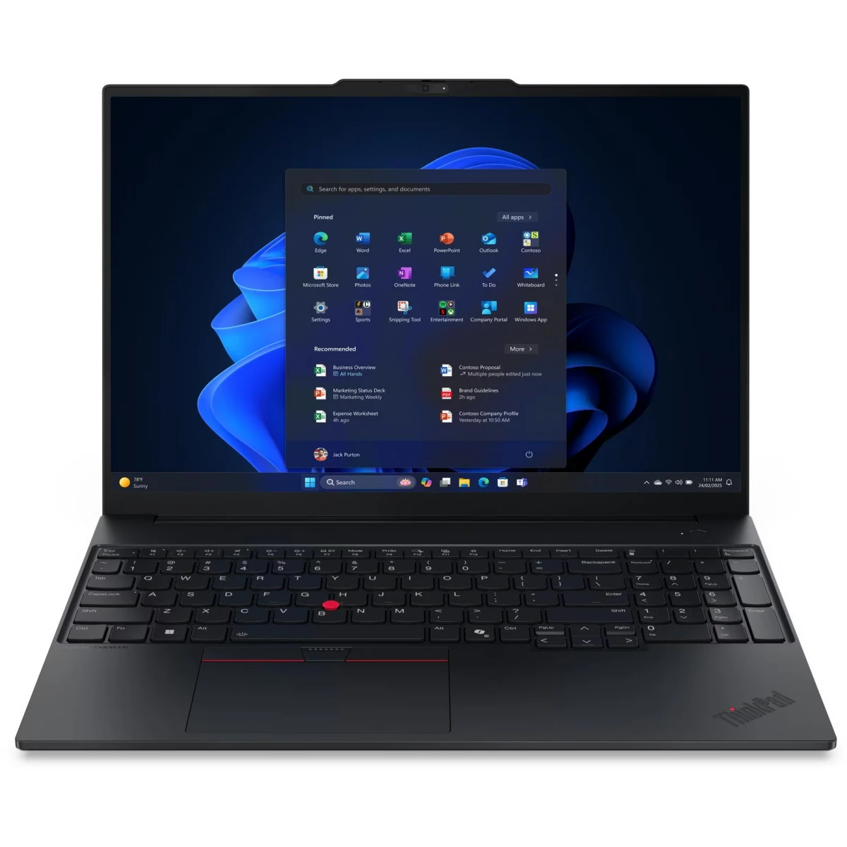 Ноутбук ThinkPad E16 Gen 3 (22B0S03200) 16" WUXGA (1920x1200) IPS 300N, Ultra 7 256V, 16GB Soldered LPDDR5X-8533 (MoP) 512GB SSD M.2, Intel Arc 140V