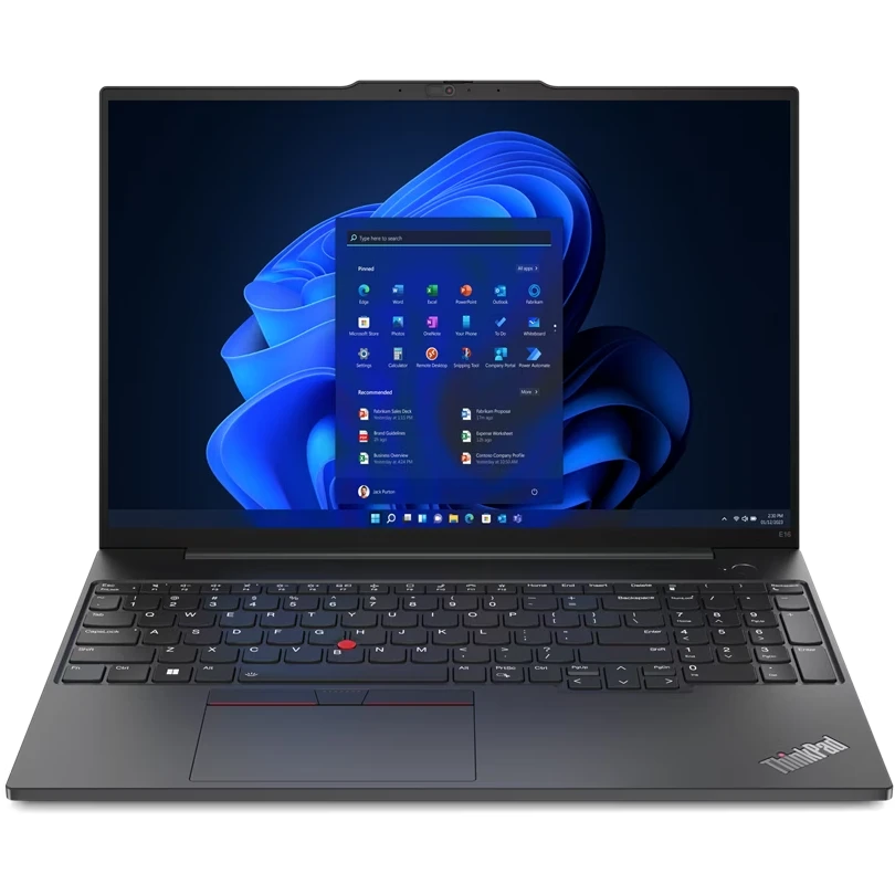 Ноутбук LenovoThinkPad E16 G2 (21M5S0J500) 16" (1920x1200) IPS, Ryzen 5 7535HS, 16GB DDR5,512GB SSD, AMD Radeon, FHD Cam, RTL8852BE,FPR,3 Cell 47Whr