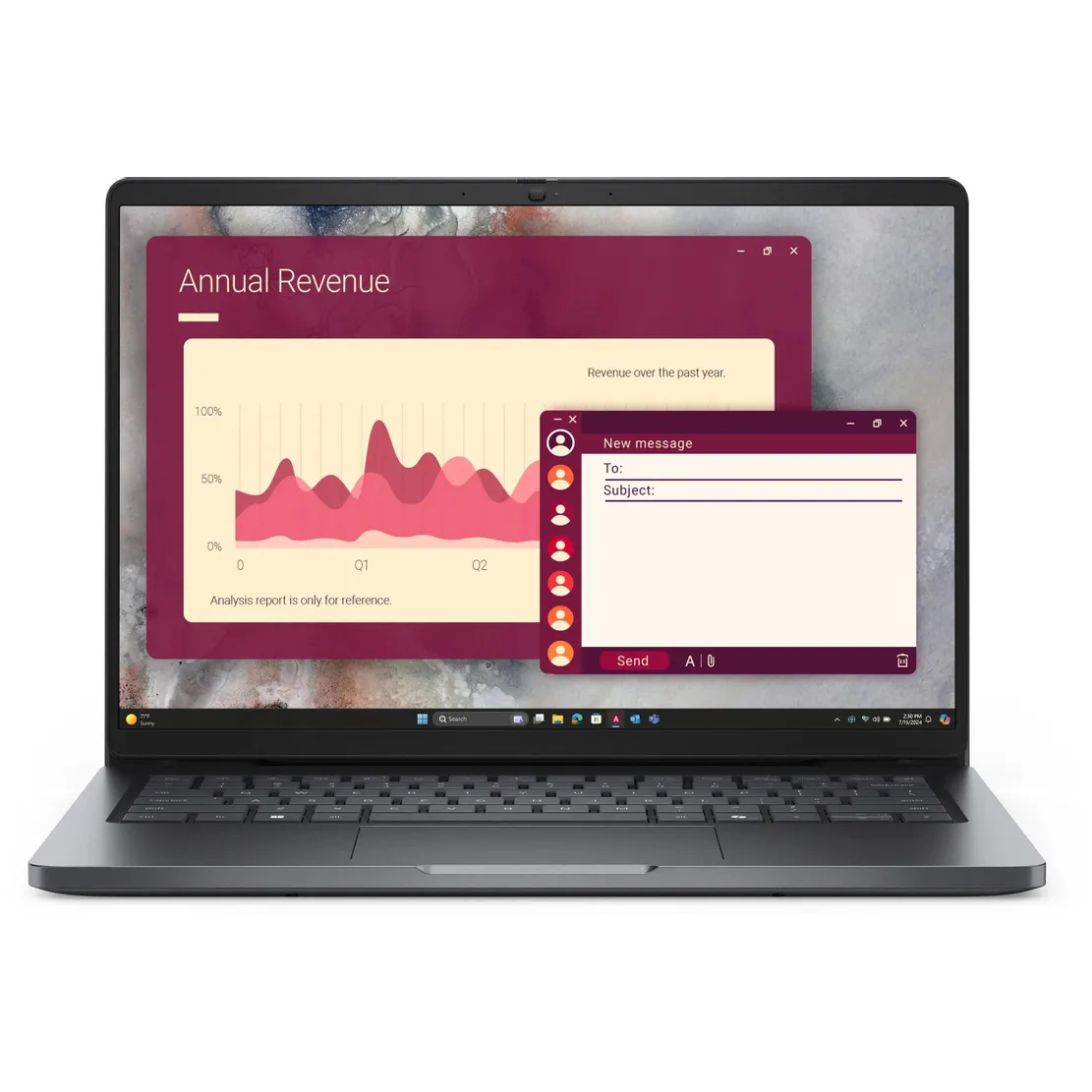Ноутбук Dell Pro 14 (PRO14-7315-Linux) Core Ultra 7 265U 32Gb SSD1Tb Intel Graphics 14" IPS FHD+ (1920x1200) grey WiFi BT Cam