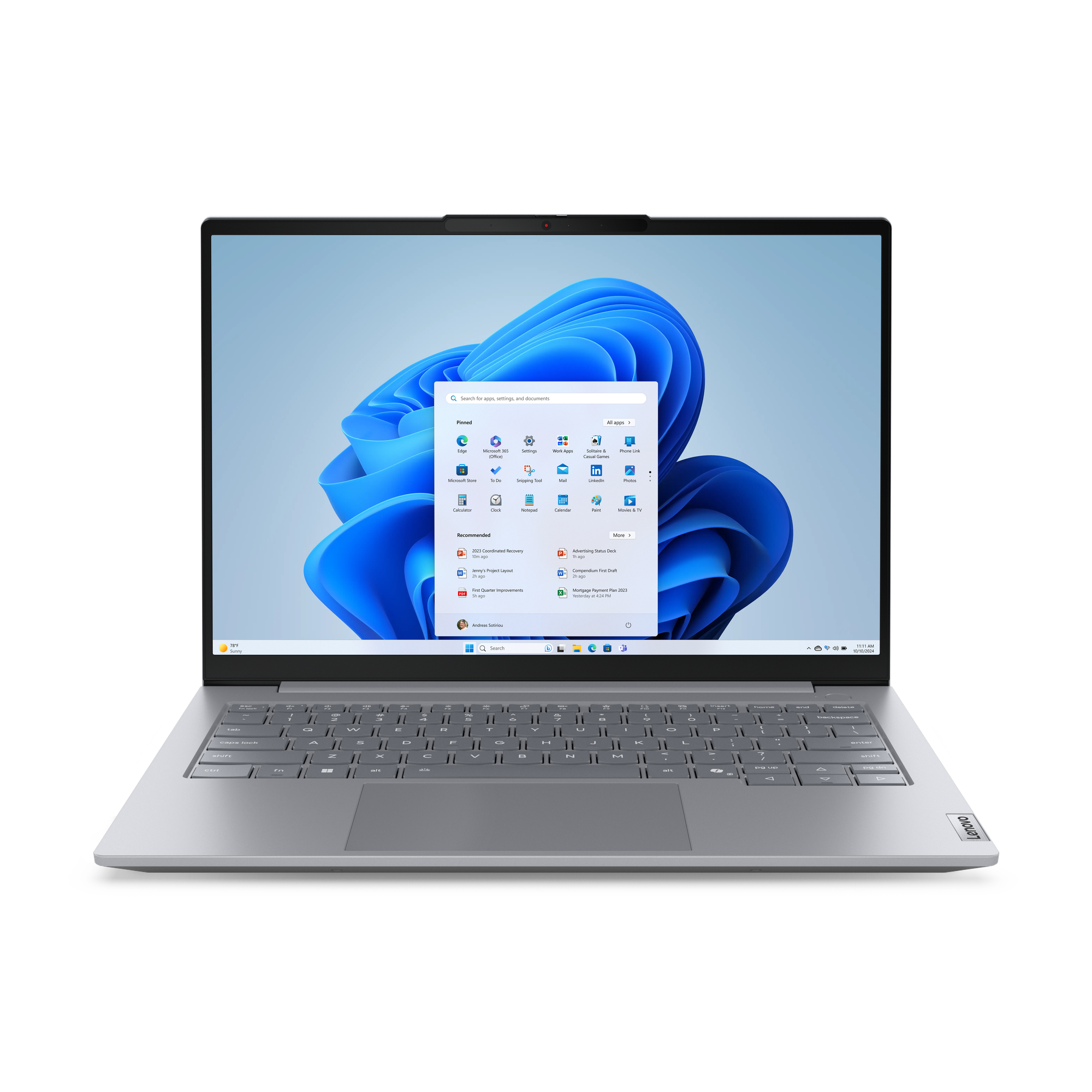 Ноутбук Lenovo ThinkBook 14 G8 21SJ0010GQ IAL 14" WUXGA IPS, Intel Core Ultra 7 255H, 16Gb, 512Gb SSD, FHD Cam, 45Whr, no OS, серый