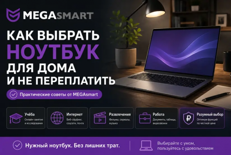 Как выбрать ноутбук для дома и не переплатить: советы по выбору | MEGAsmart