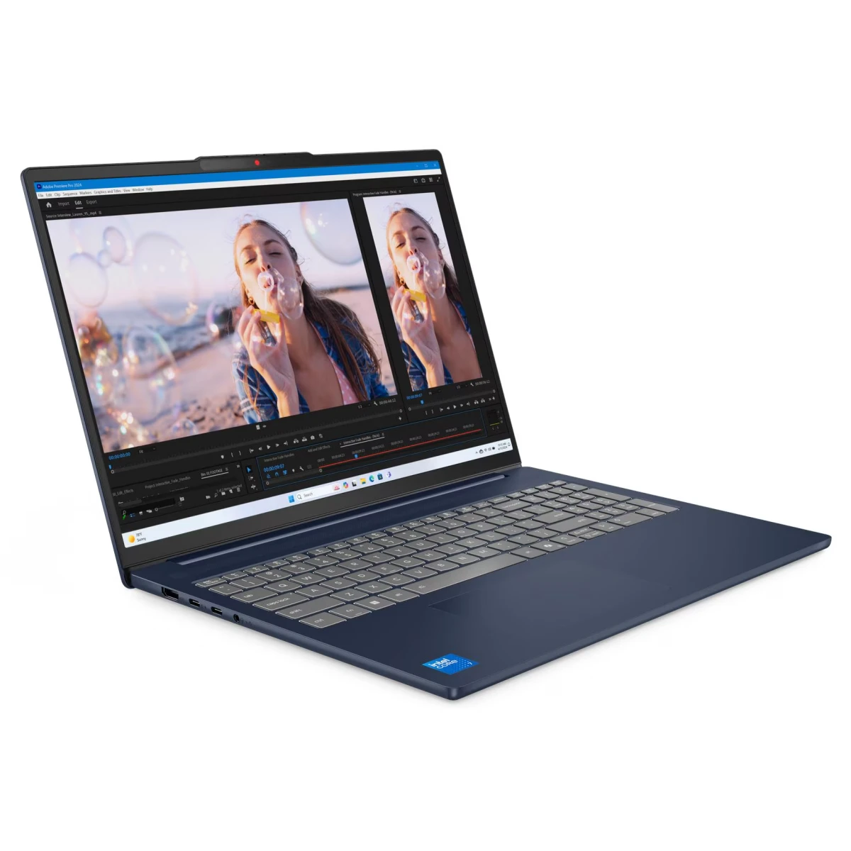 Ноутбук Lenovo IdeaPad Slim 5 16IRH10R (83J1002KUS) 16" WUXGA 1920x1200/Intel Core 7 240H/16 Gb/1 Tb SSD/Integrated Intel Graphics/W11H/синий/1.85 кг