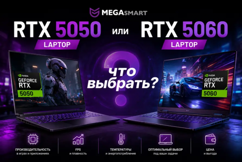 RTX 5050 Laptop или RTX 5060 Laptop: что выбрать?