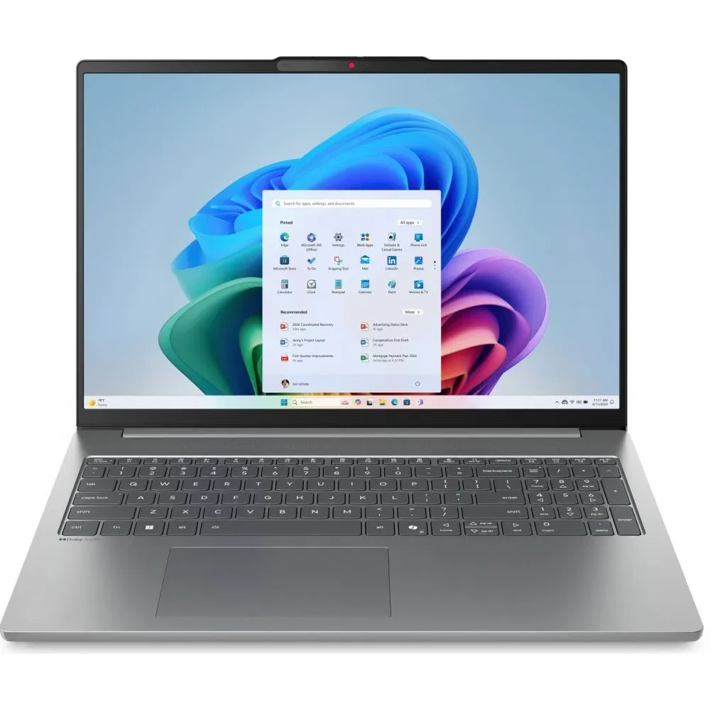 Ноутбук Lenovo IdeaPad Pro 5 16AKP10 (83JN000XUS-Win11) Ryzen AI 5 340 16Gb SSD 512Gb NVIDIA RTX 5050 8Gb16 2.8K OLED Cam 84Вт*ч(ENG) KBD RUENG Серый