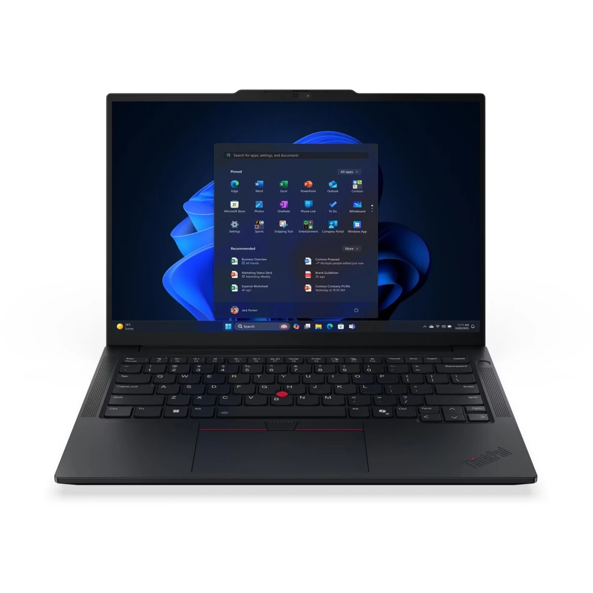 Ноутбук Lenovo ThinkPad E14 G7 (21T9006FIG) Core 7 240H 16Gb SSD512Gb Intel Graphics 14" IPS WUXGA (1920x1200) без ОС black WiFi BT Cam