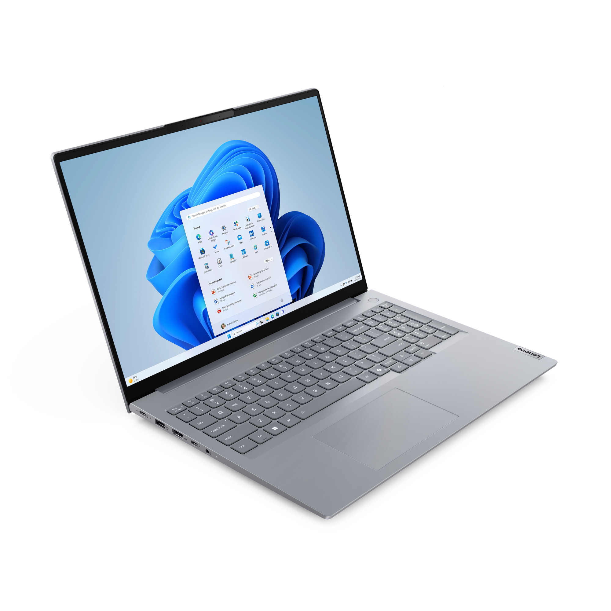 Ноутбук LENOVO ThinkBook 16 G8 IRL (21SH0049GQ) 16" IPS WUXGA Core 5 210H/16Gb/512Gb SSD/VGA int/FP/noOS/grey