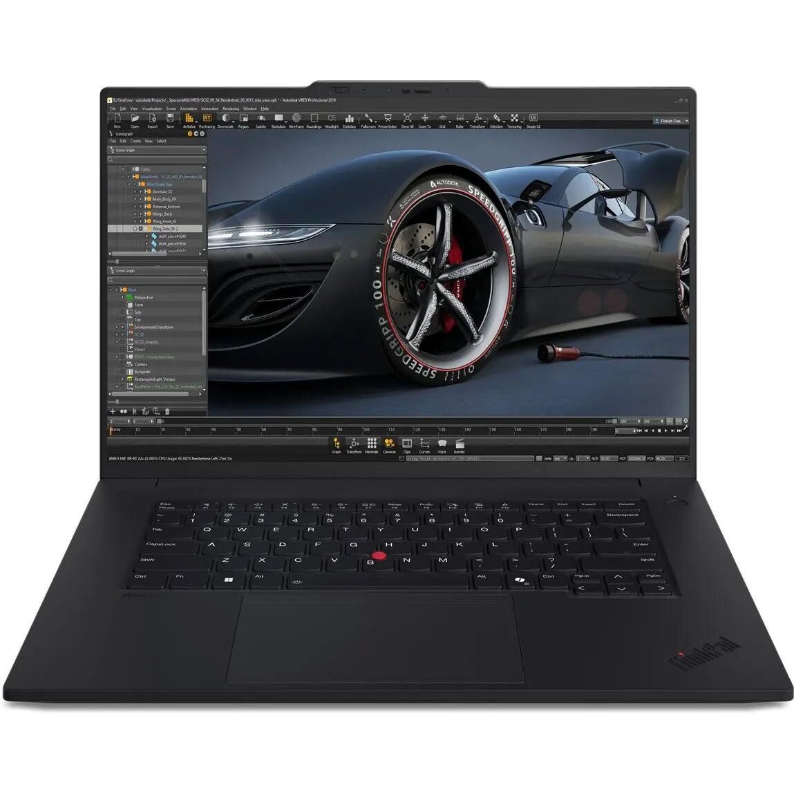 Ноутбук Lenovo ThinkPad P1 G7 (21KWS60G00) Core Ultra 7 165H 32Gb SSD1Tb Intel Arc 16" IPS WQXGA (2560x1600) Windows 11 Pro black WiFi BT Cam