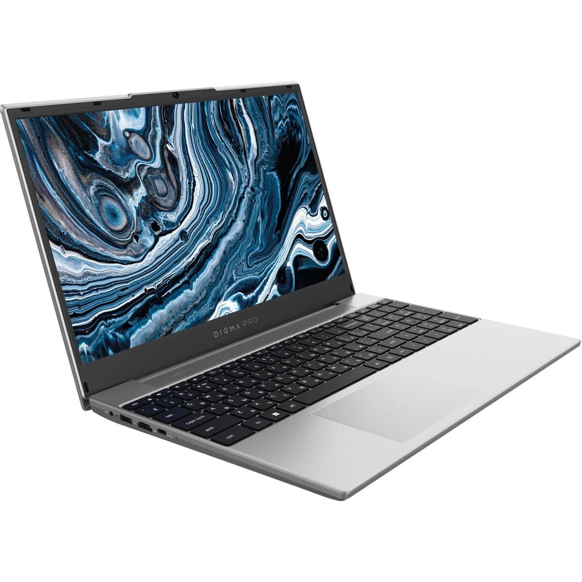 Ноутбук DIGMA PRO Breve (DN15R5-ADXW09) 15.6", IPS, AMD Ryzen 5 7430U 2.3ГГц, 6 ядер, 16ГБ DDR4, 512ГБ SSD, AMD Radeon, Win11 Pro, серебристый