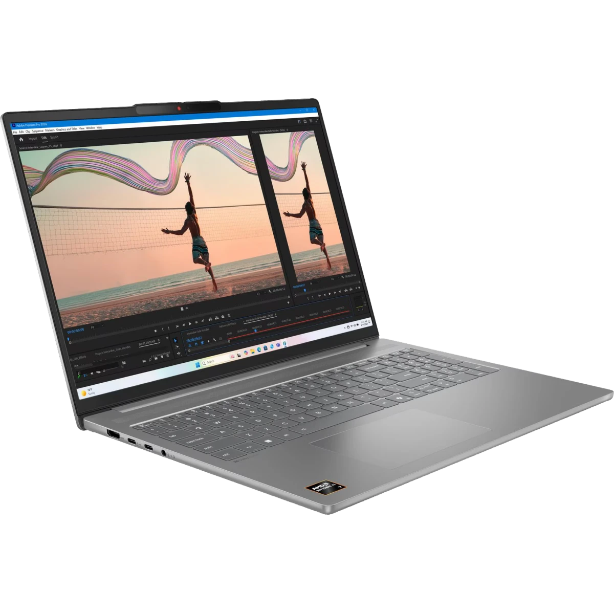 Ноутбук Lenovo IdeaPad Slim 5 16AKP10 (83HY000HRK) 16"(2880x1800 OLED)/AMD Ryzen AI 7 350(2Ghz)/32768Mb/1024PCISSDGb/noDVD/Int:AMD Radeon 860M/Cam/BT