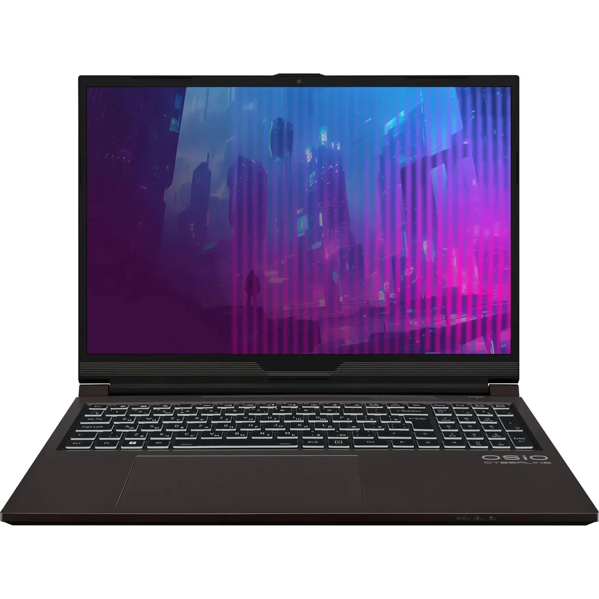 Ноутбук OSIO CyberLine C160i-001 16.1", IPS, Intel Core i5 12600H 1.2ГГц, 12 ядер, 16ГБ 512ГБ SSD, RTX 3050 - 6 ГБ, без ОС, коричневый