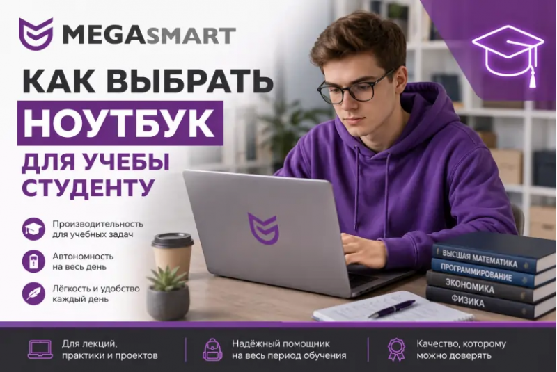 Как выбрать ноутбук для учебы студенту в 2026 году | MEGAsmart