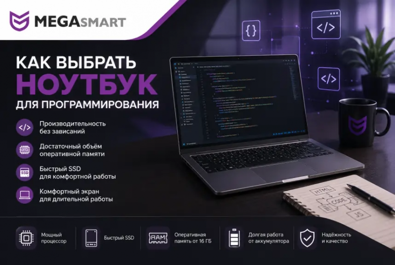 Как выбрать ноутбук для программирования в 2026 году | MEGAsmart