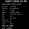 16" Ноутбук GIGABYTE GAMING A16 PRO GA6DH черный
